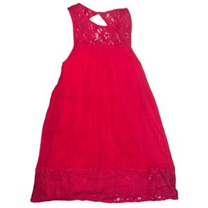 ABERCROMBIE | GIRLS TANK TOP LACE OPEN BACK FLOWY DRESS SZ 10